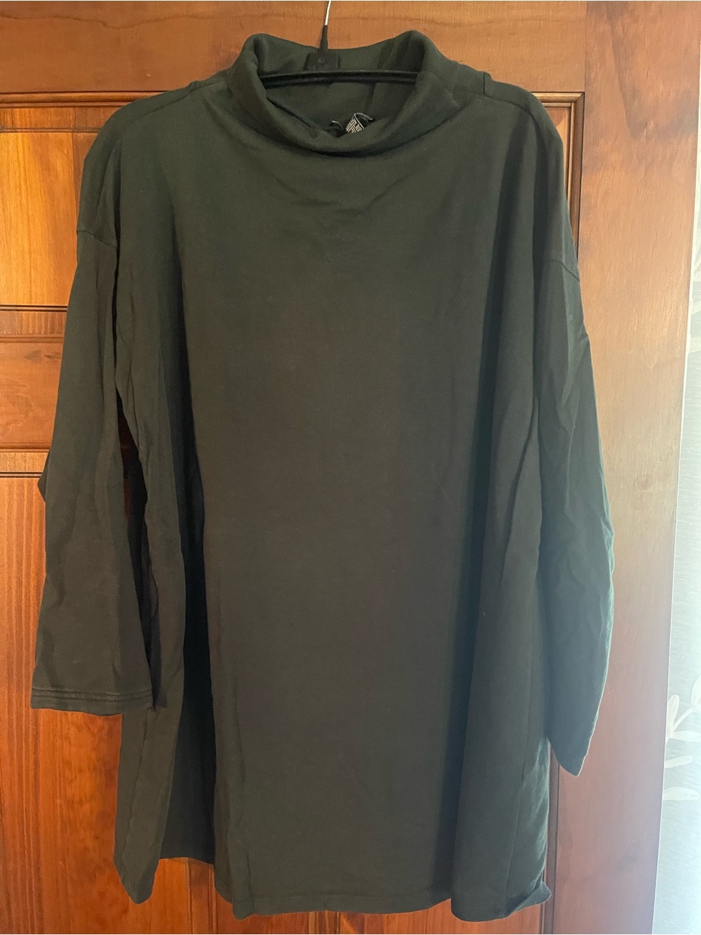 Eileen Fisher Black Long-Sleeve Turtleneck Tunic